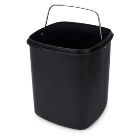 Lixeira Pedal e Balde Brinox Frame 6 Litros Aço Escovado Preto