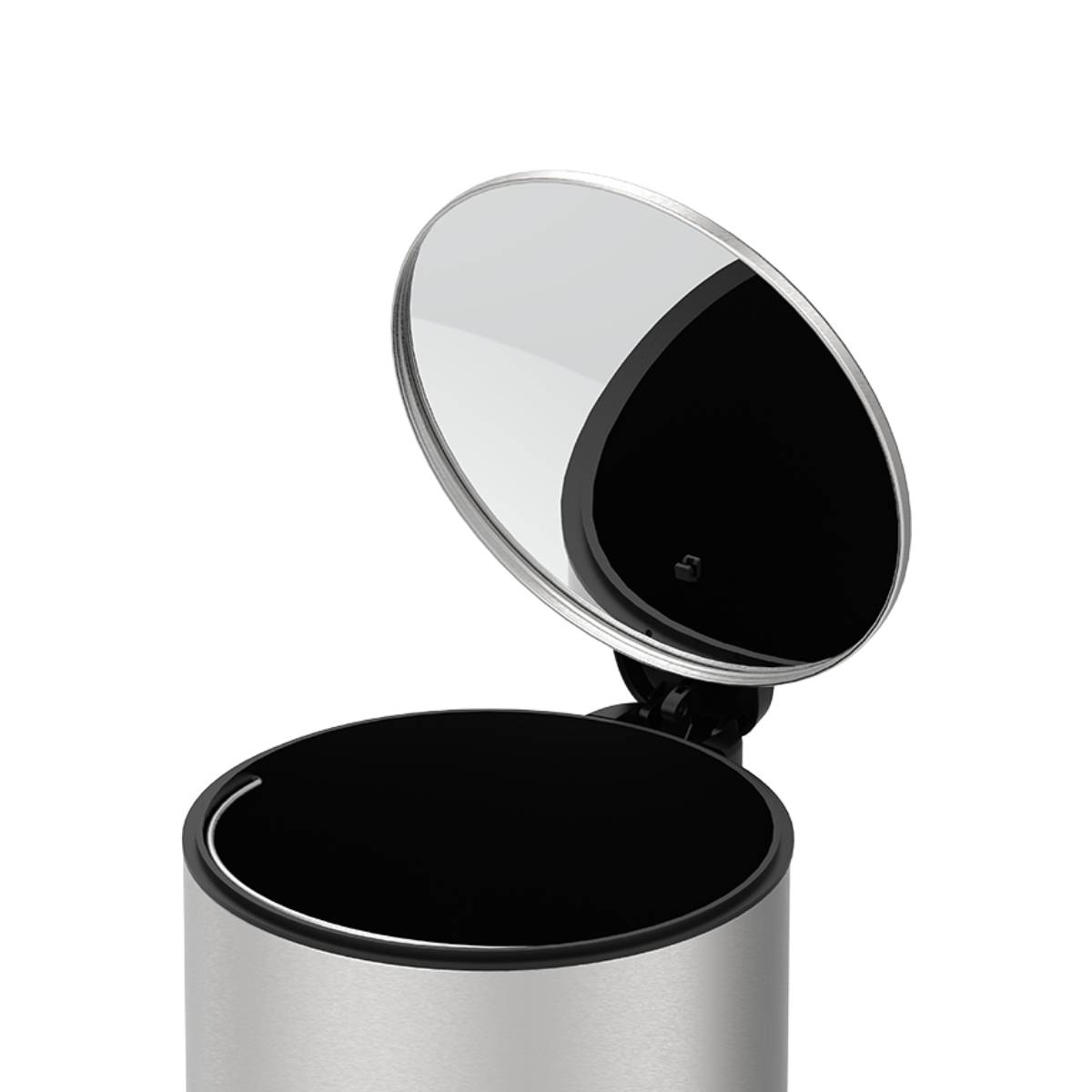 Lixeira com Pedal e Balde Brinox Spin 3 Litros Aço Inox Escovado