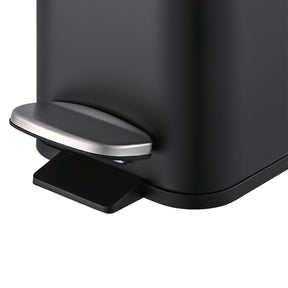 Lixeira com Pedal e Balde Brinox Frame 5 Litros Aço Carbono Preto