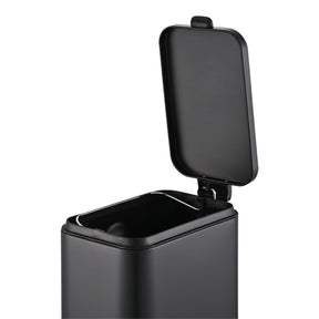 Lixeira com Pedal e Balde Brinox Frame 5 Litros Aço Carbono Preto