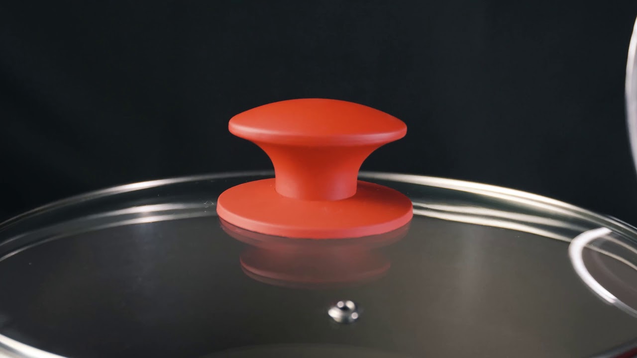 Jogo de Panelas Brinox Antiaderente Ceramic Life 5 Peças Optima com Indução Vermelho Carmin