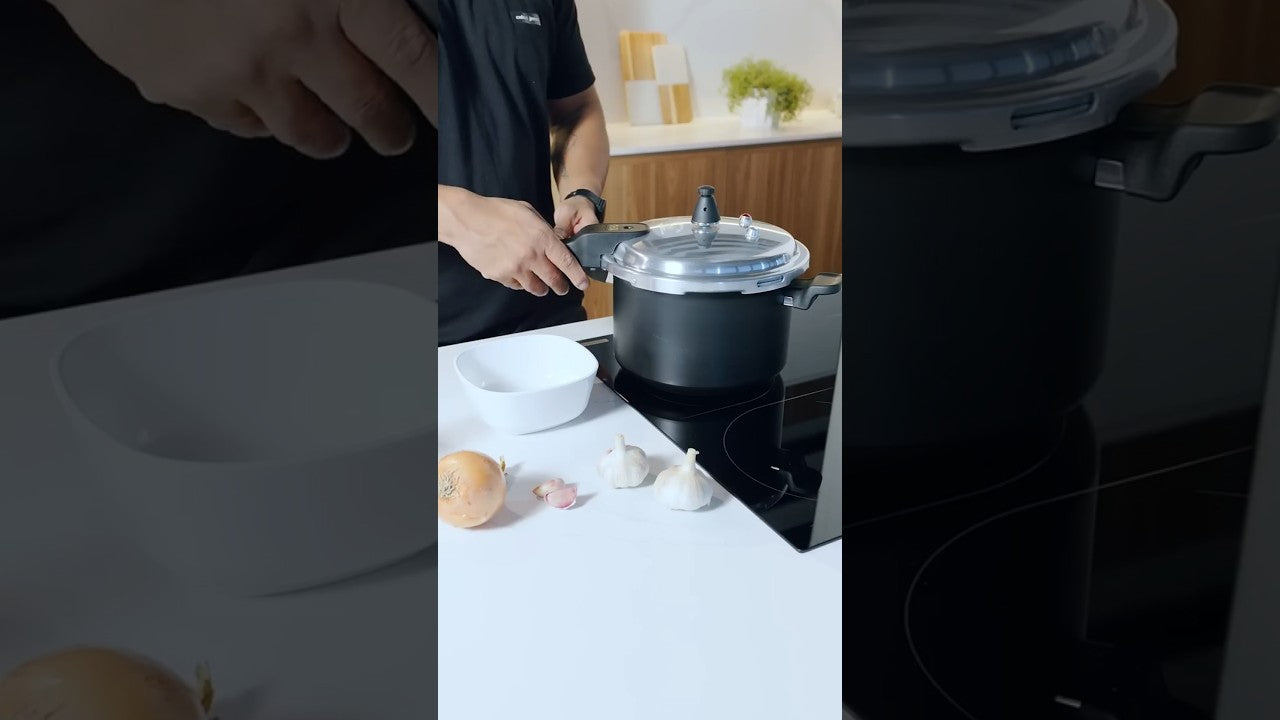 Panela de Pressão Indução Brinox Super Antiaderente Ceramic Life 4,2 Litros 20cm Preto