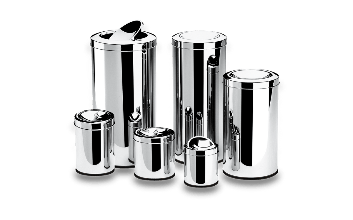 Lixeira com Tampa Basculante Brinox Decorline 28,17 Litros 25cm Aço Inox