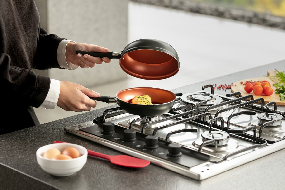 Omeleteira Brinox Topázio Antiaderente Pro-flon Ø16cm 330ml Cinza Range