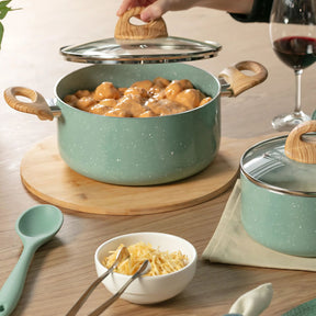 Caçarola de Indução com Tampa Brinox Botanika Antiaderente Ceramic Life Ø20cm 2,5 Litros Verde