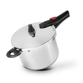 Panela de Pressão Inox Brinox Ultra com Fundo Triplo 6 Litros Ø22cm com 4 Dispositivos de Segurança