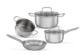 Jogo de Panelas Brinox Aço Inoxidável Fundo Triplo 4 Peças Jasmin com Indução Inox