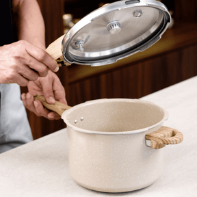 Panela de Pressão Indução Brinox Pressure Antiaderente Ceramic Life 4,2 Litros Areia