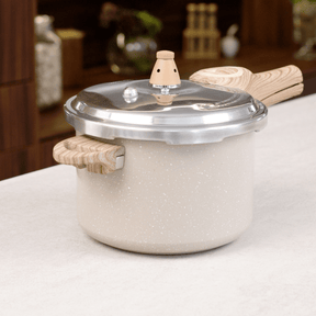 Panela de Pressão Indução Brinox Pressure Antiaderente Ceramic Life 4,2 Litros Areia