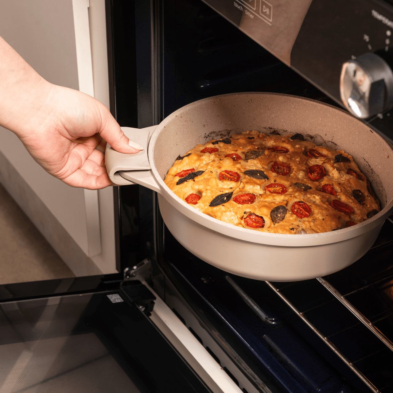 Jogo de Panelas Empilhável Brinox Loft 7 Peças Antiaderente Ceramic Life, Cabo Removível e Fundo de Indução - Areia