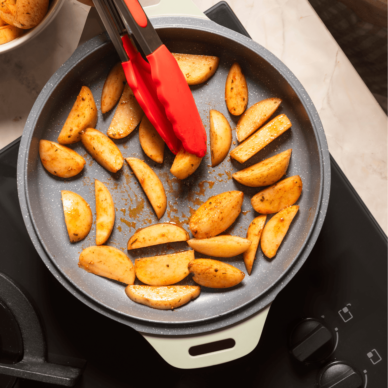 Jogo de Panelas Empilhável Brinox Loft 7 Peças Antiaderente Ceramic Life, Cabo Removível e Fundo de Indução – Verde