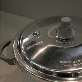 Panela de Pressão Indução Brinox Antiaderente Ceramic Life 4,2 L Marble Blend Cinza Claro