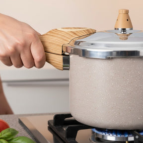 Panela de Pressão Indução Brinox Pressure Antiaderente Ceramic Life 4,2 Litros Areia