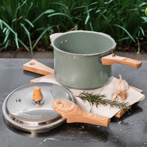 Panela de Pressão Indução Brinox Pressure Antiaderente Ceramic Life 4,2 Litros Botanika Verde