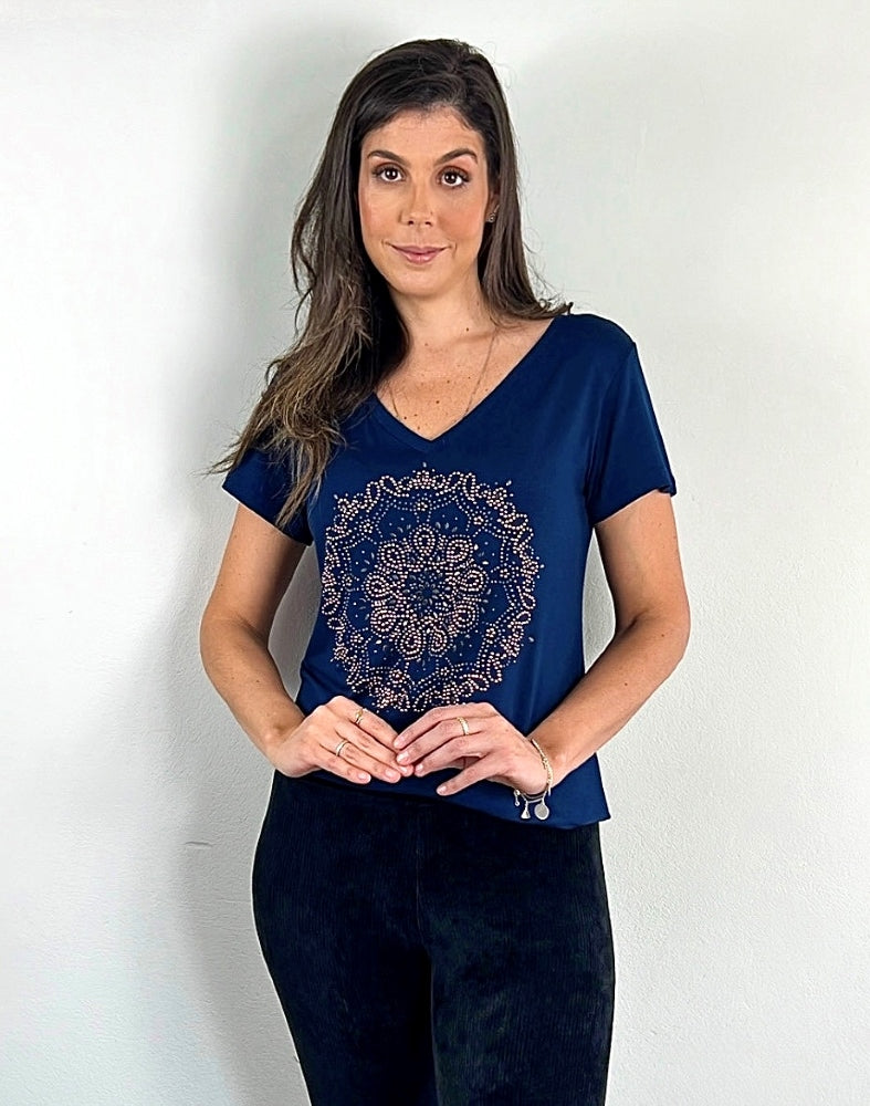 T-Shirt Mandala Marinho