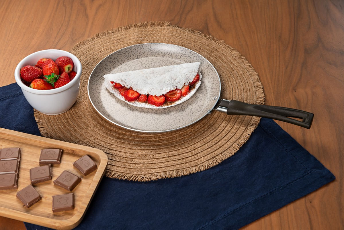 Tapioqueira Panquequeira Brinox Suprema Antiaderente Ceramic Life Mineral Resist Ø22cm 600ml Vanilla