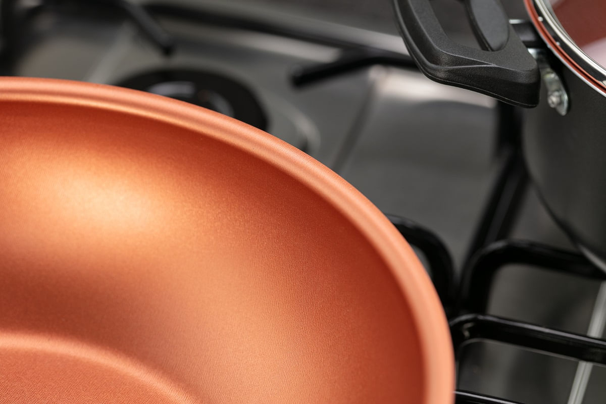 Wok Brinox Topázio Antiaderente Pro-flon Ø26cm 3 Litros Cinza Range