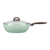 Wok com Tampa Brinox Suprema Antiaderente Ceramic Life Ø28cm 4,65 Litros Verde