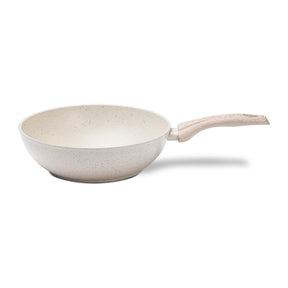 Wok de Indução com Tampa Brinox Sirius Antiaderente Ceramic Life Ø28cm 3,4 Litros Vanilla